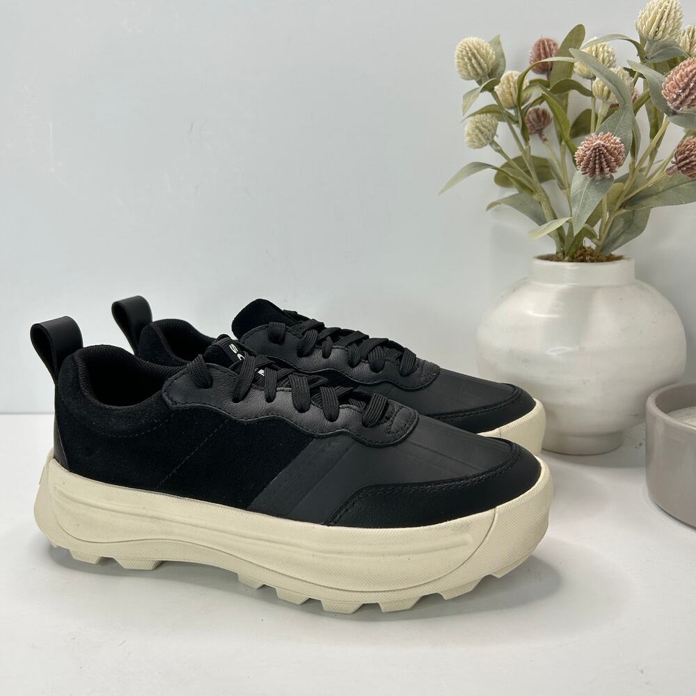 Sorel Ona 503 Everyday Low Sneaker Black/Jet Women's 7 Tried On Comfort Shoe - Picture 1 of 8